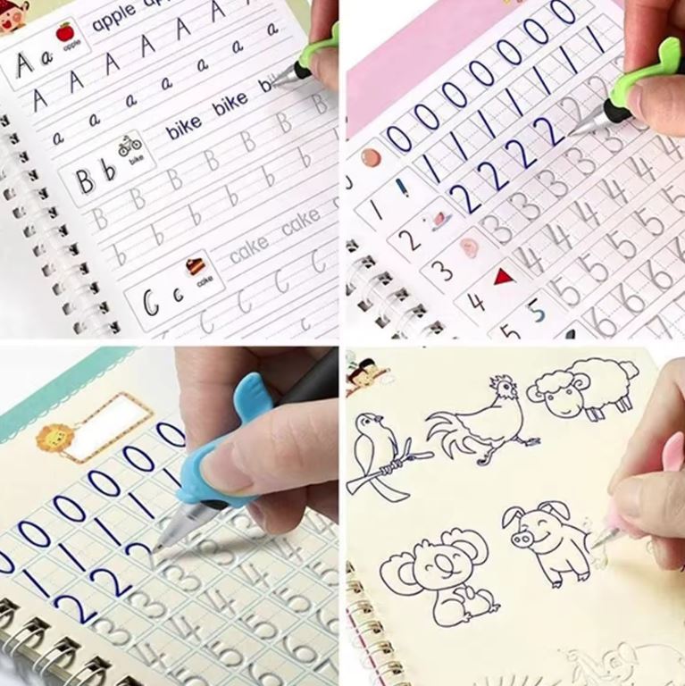 Caligrafix - Super Kit 4 Libros de Caligrafía Reutilizables - [PROMOCIÓN DISPONIBLE SOLO HOY]