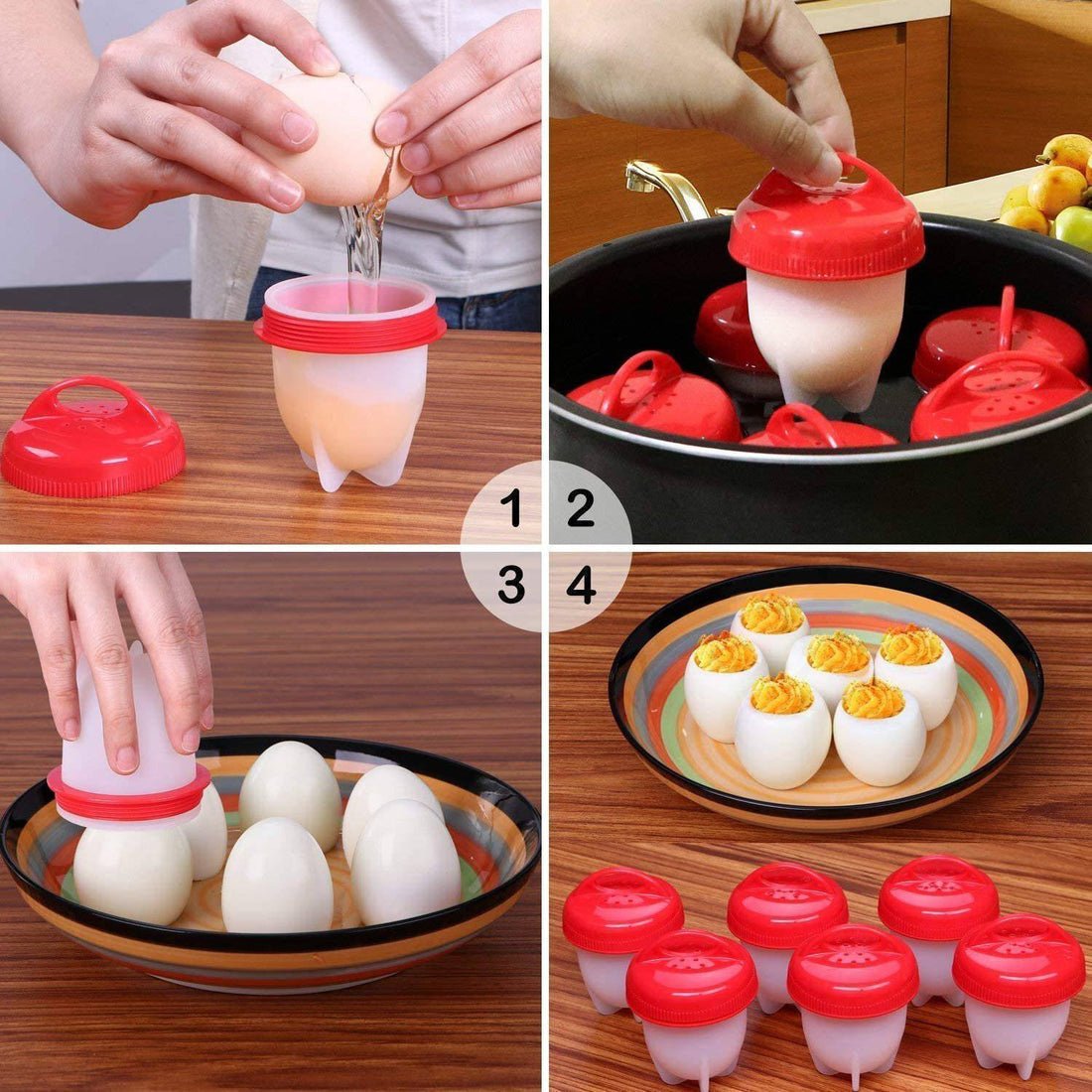 EggFit – Cocina rápida, limpia y sin cáscaras rotas x 6