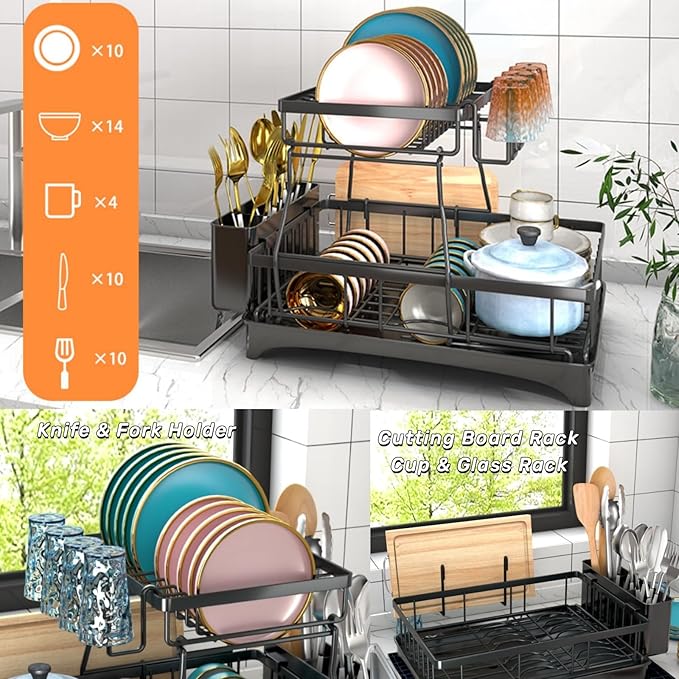 Escurridor de Platos Premium | Diseño Moderno y Gran Capacidad